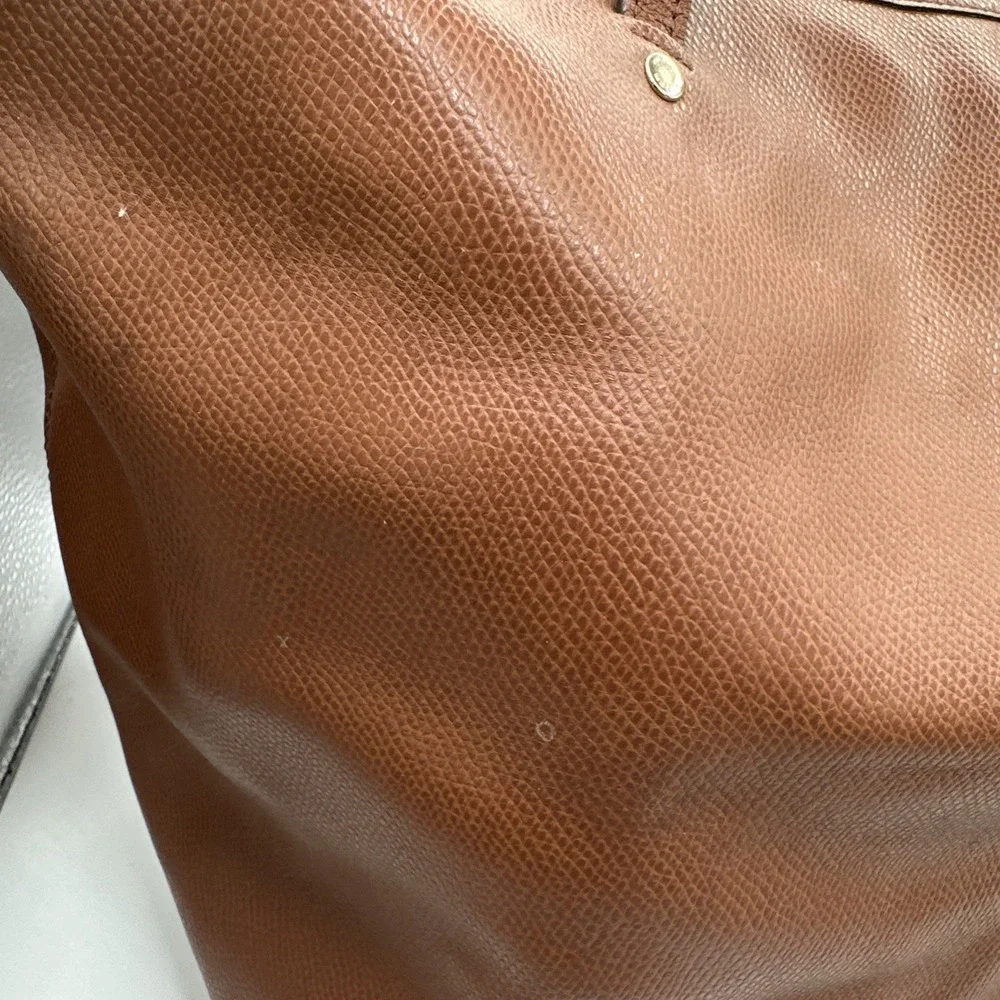 Coach Brown Saffiano Leather Large Double Handle Zip Travel Tote Bag Purse 12x19 - Picture 6 of 12